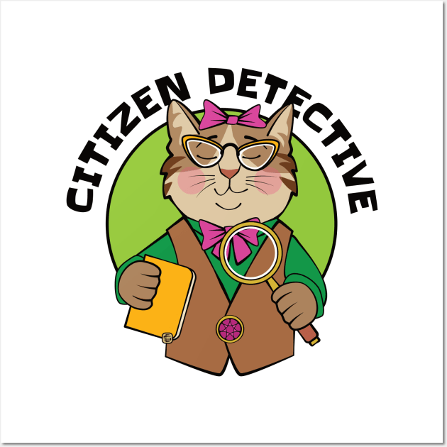 Citizen Detective Cat Wall Art by Sue Cervenka